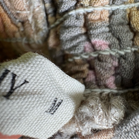 Andthewhy rayon floral stretch waistband open slit pants size M Pit - Picture 7 of 10